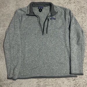 Patagonia Gray Quarter-Zip Fleece Pullover